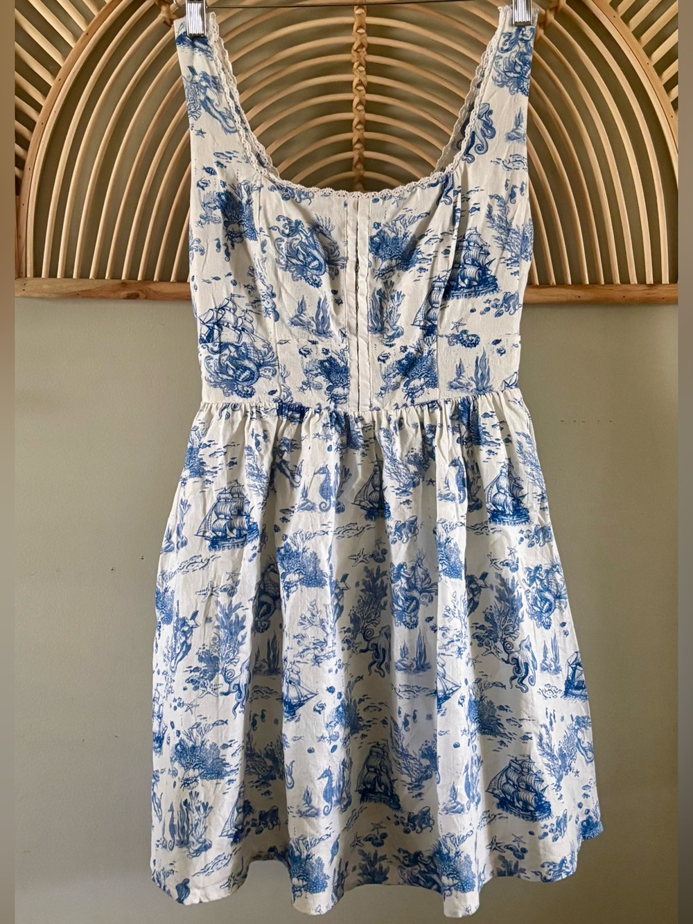 7 For All Mankind Marine Life Toile Dress